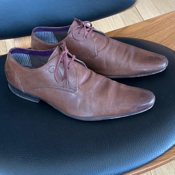 Ted Baker Patrii Mens Dark Tan Derby Size 11US, 44 EU, 10 UK main image 4